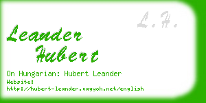 leander hubert business card